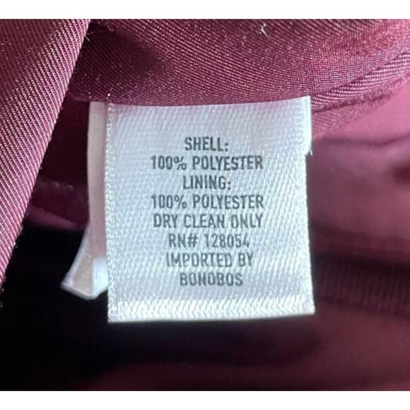 Bonobos Mens Slim Fit Coaches Full Zip Jacket Burgundy Sz Medium Classic Utility - Picture 9 of 10